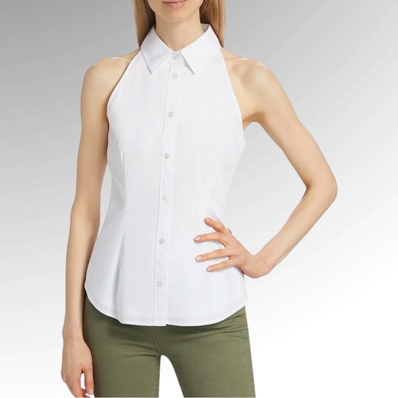 Veronica Beard Tops - Veronica Beard Cotton-Blend Sleeveless Shirt
